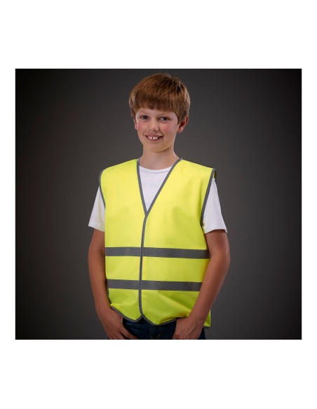 YOK-HVW102CH-Gilet haute visibilité à 2 bandes et bordure réfléchissante pour enfants (HVW102CH) 2